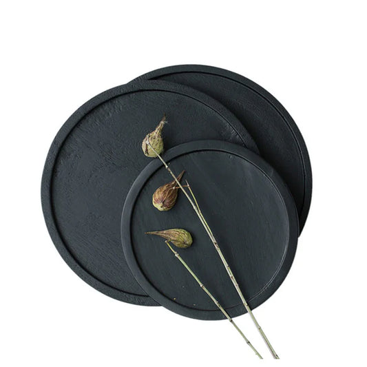 Lanternebund Mangotræ Sort Med Kant - Ø30