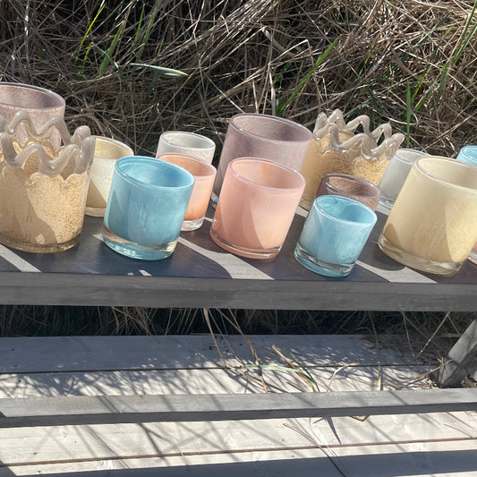 Nilla Fyrfadsstage - Lyseblå - 8 cm