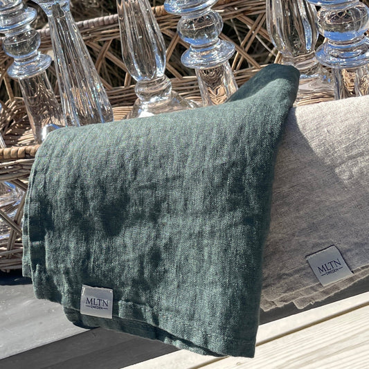 Viskerstykker 2 Pack I hør - Grøn