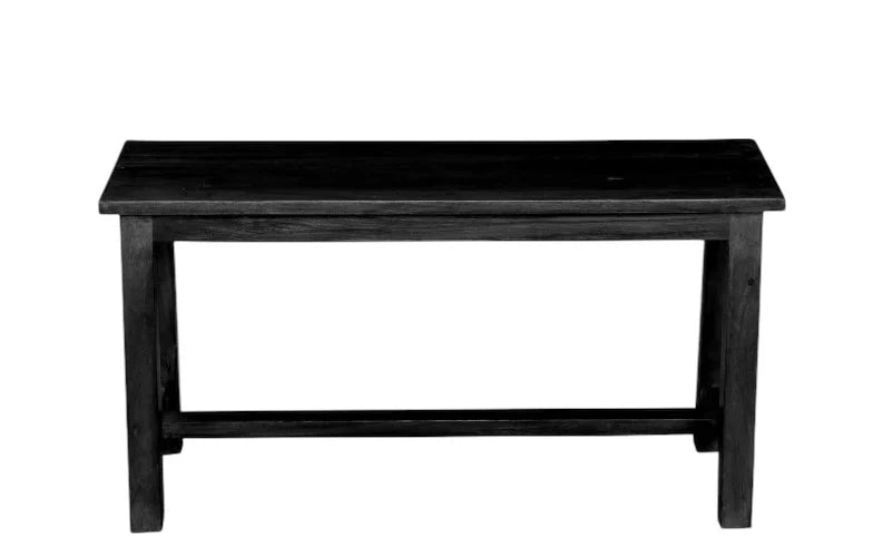 Bænk - Sort - 90x30x47 cm