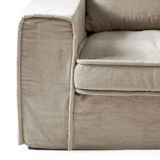 Metropolis Loveseat – Natural, Vasket Bomuld