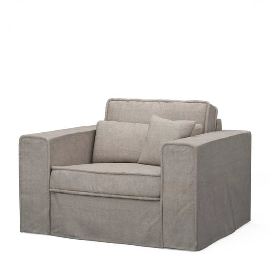 Metropolis Loveseat – Stone, Washed Cotton