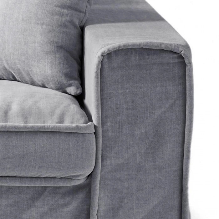 Metropolis Loveseat – Stone, Washed Cotton