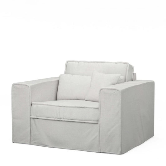 Metropolis Loveseat – Ash Grey, Vasket Bomuld