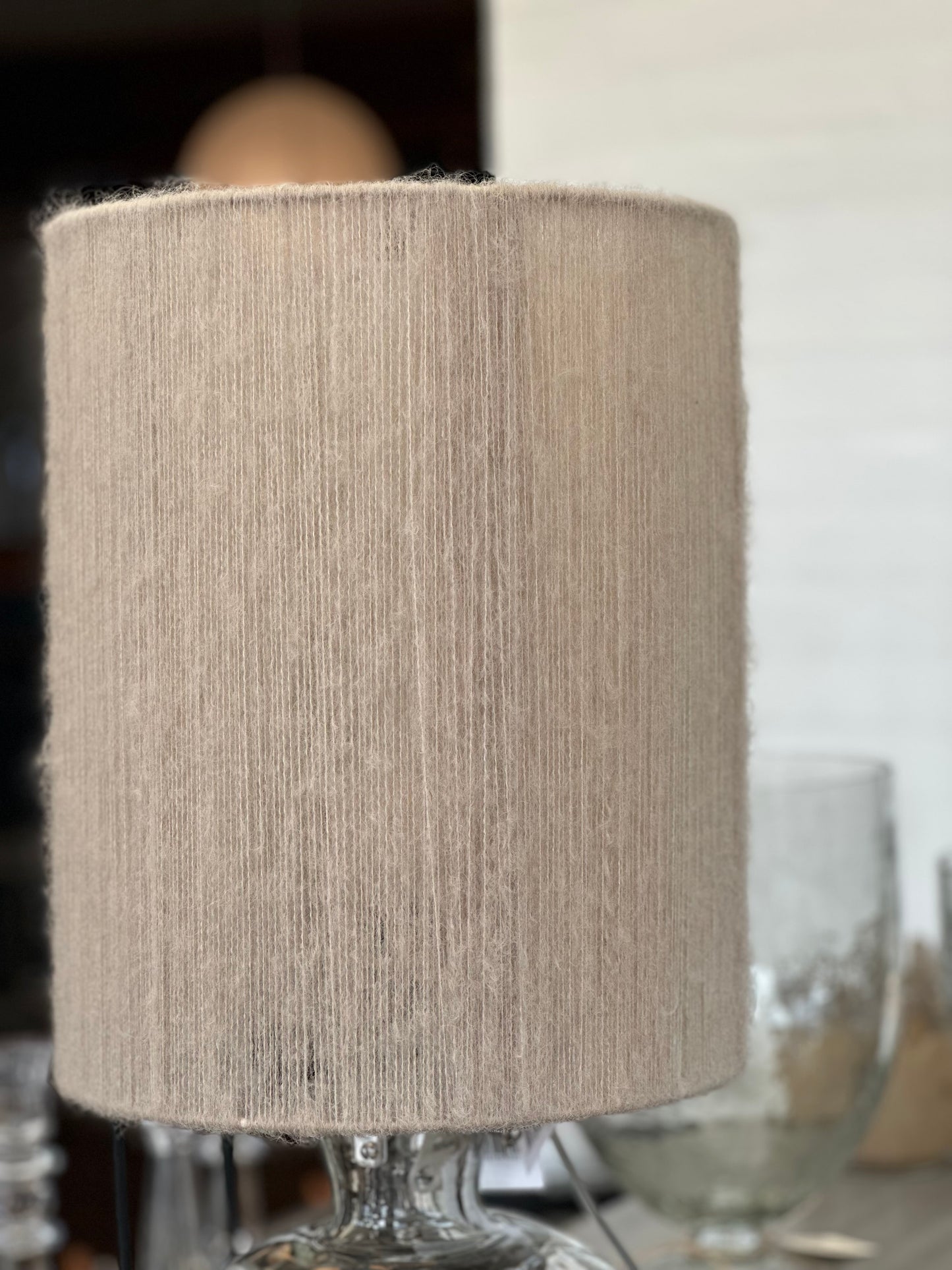 Juni Lampeskærm - Beige Mohair