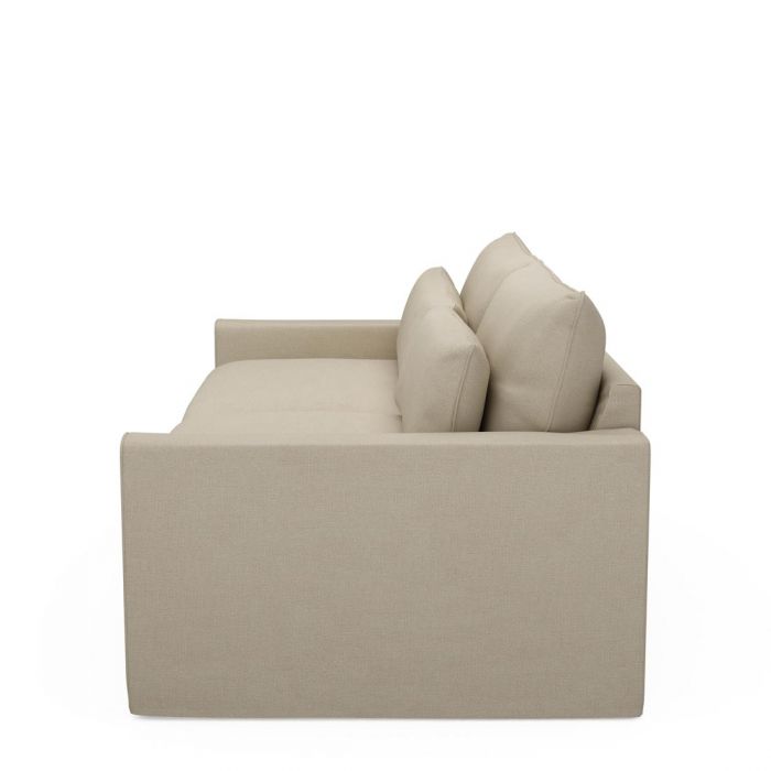 Continental - 3,5 Personers Sofa – Håndlavet Komfort I Tidløst Design - Hør farve