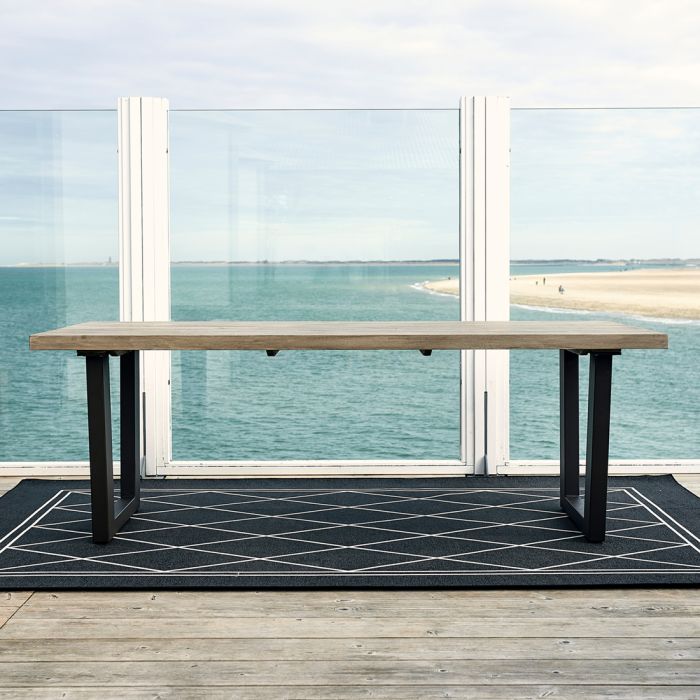 Bondi Beach Spisebord Til Udendørsbrug – Grå, 220x100 cm