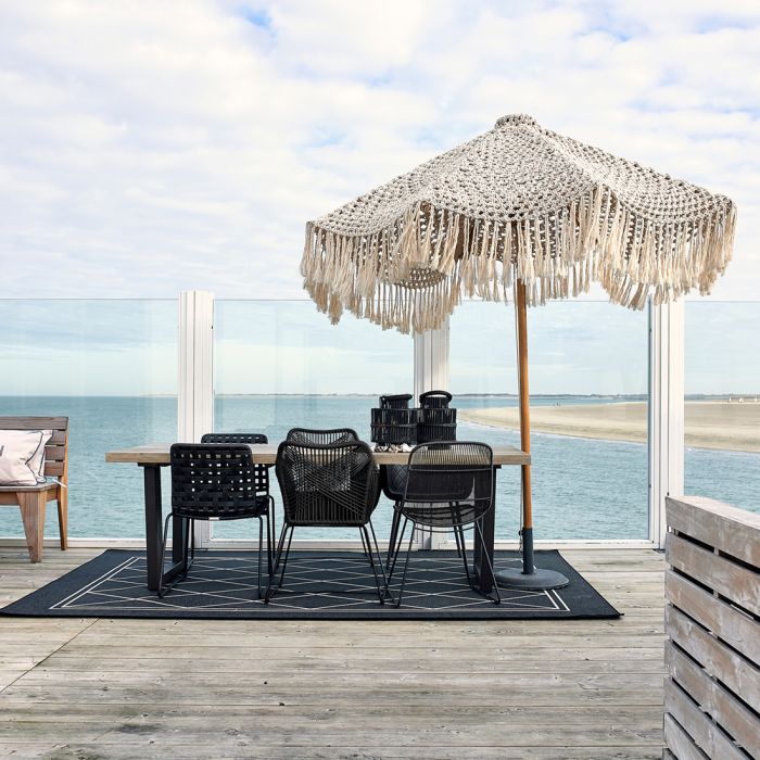 Bondi Beach Spisebord Til Udendørsbrug – Grå, 220x100 cm