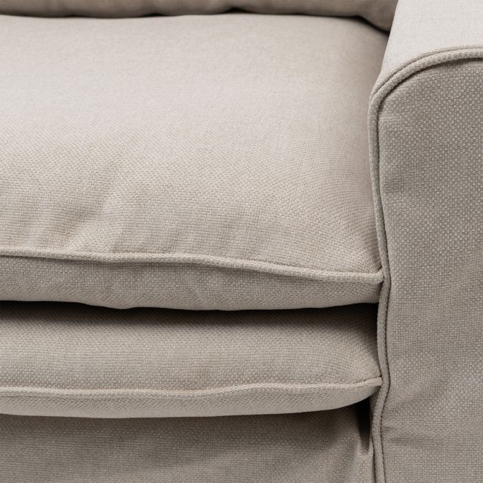 Continental - 2,5-Personers Sofa – Blød Komfort Med Elegant Detalje - Hørf arve
