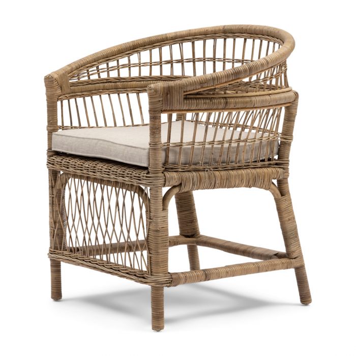 Spisestol Victoria Falls - Rattan - Incl. Hynde