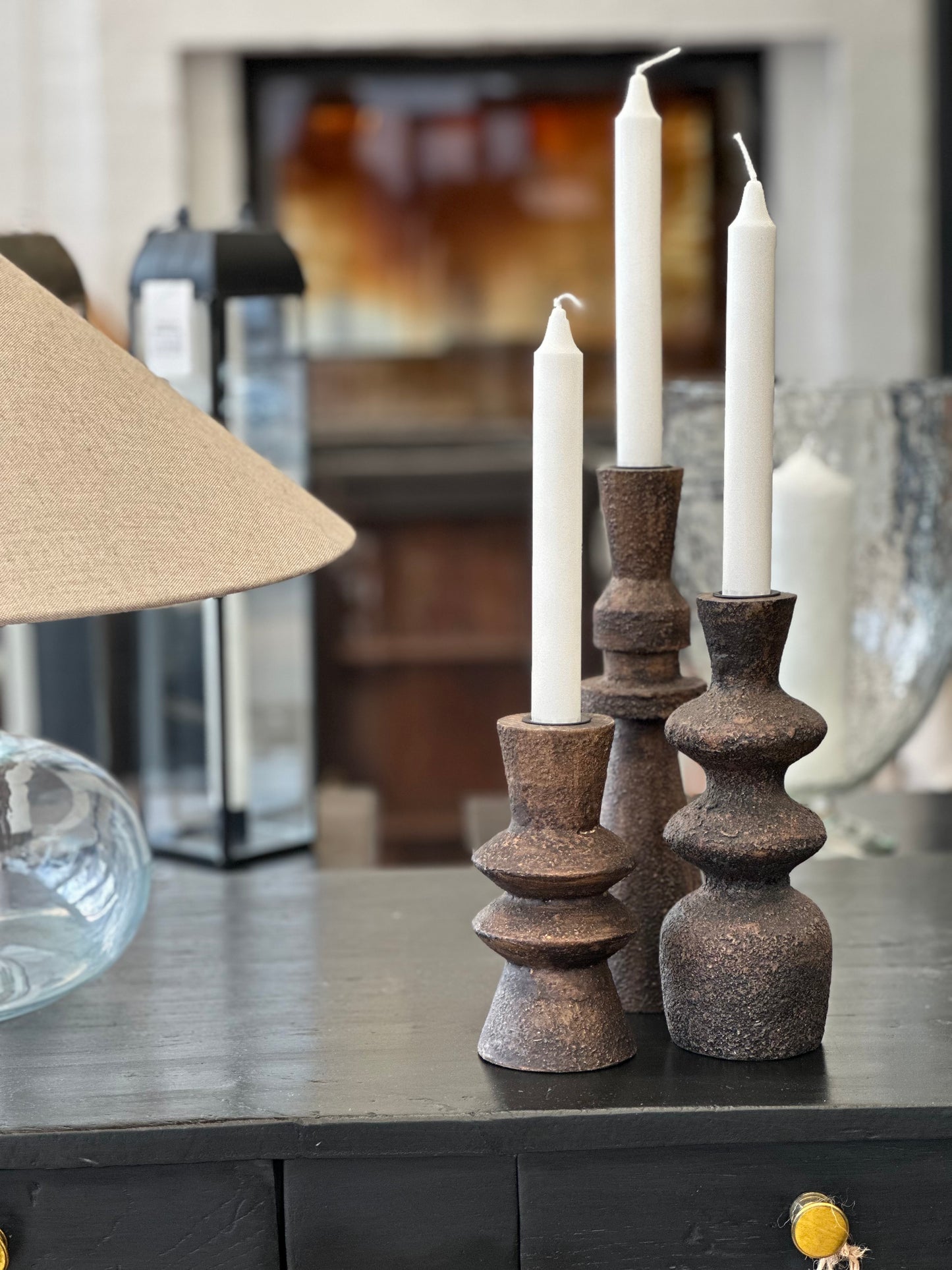 Lysestage I Træ - 20,5 cm