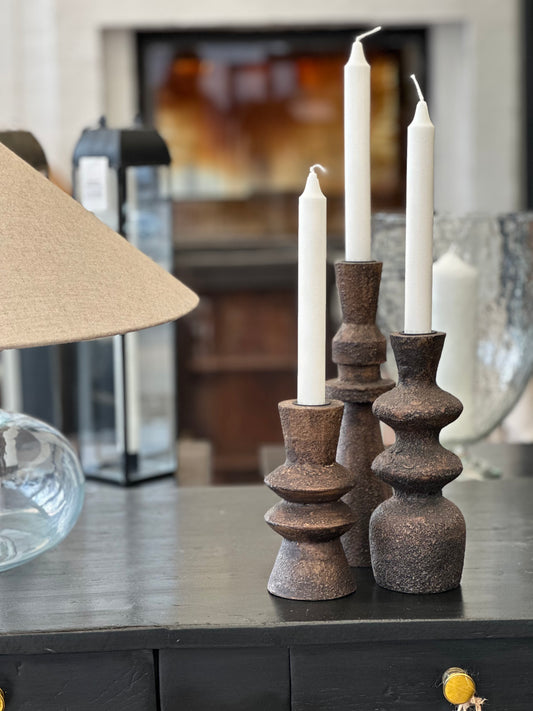 Lysestage I Træ - 15 cm