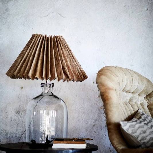 Lampeskærm - Unik - Plisseret Natur - 50 cm