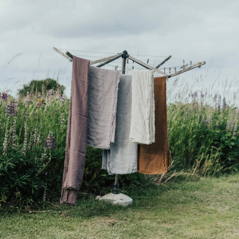 Hørdug - Brungrå, 150 x 220 cm