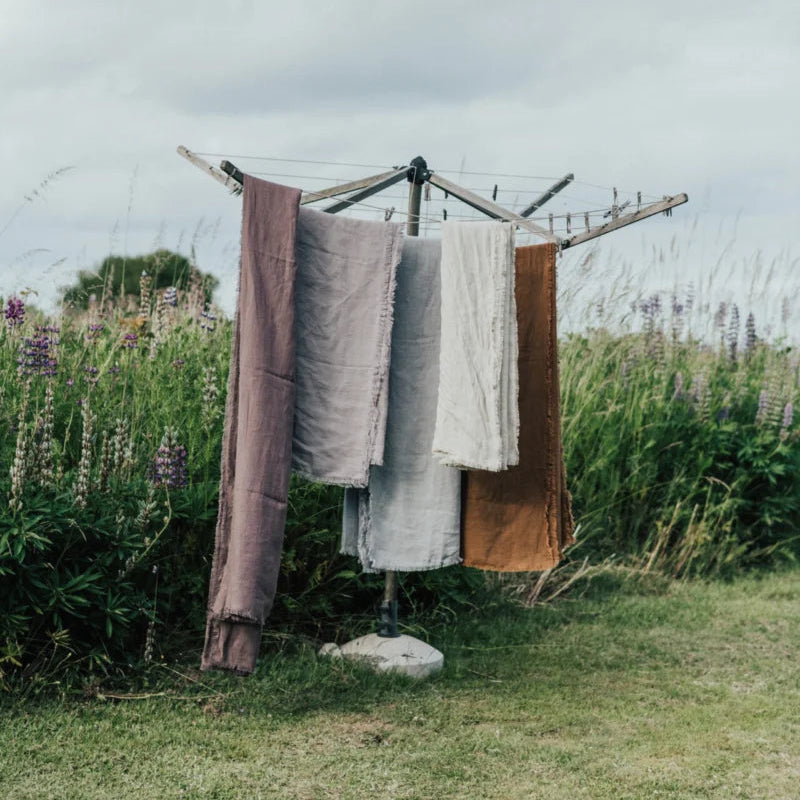 Hørdug - Brungrå, 150 x 300 cm