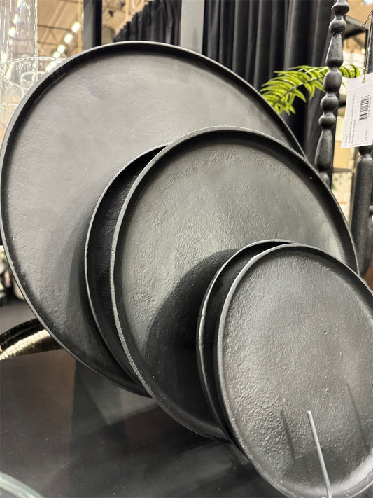 Sort Metal Fad - Ø 20 cm