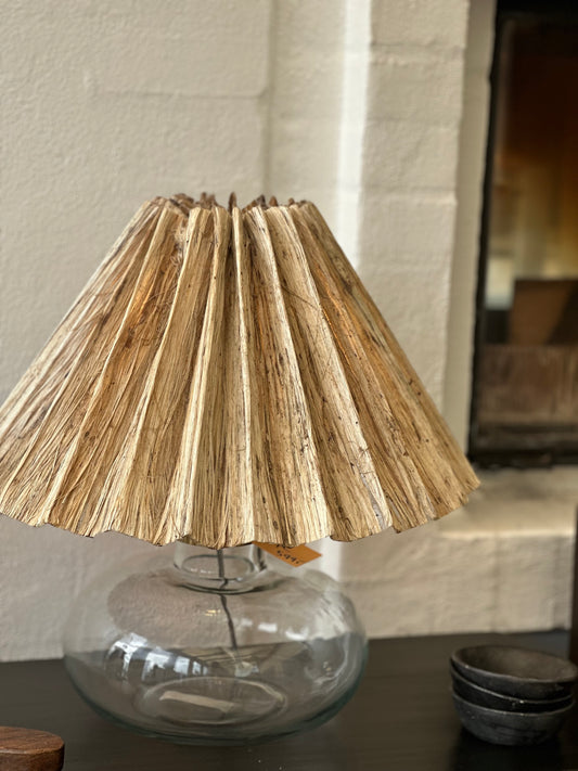 Lampeskærm - Unik - Plisseret Natur - 43 cm