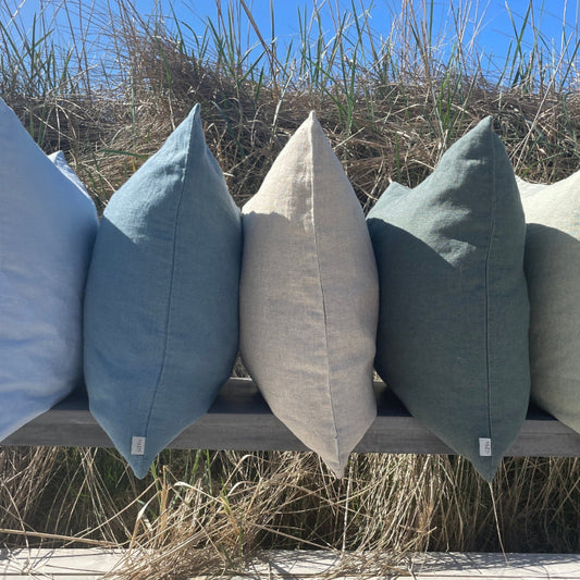 Hør Pudebetræk I Natur - 50 x 50 CM