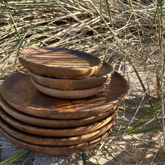 Tallerken - Lys Mangotræ - Ø 19 cm