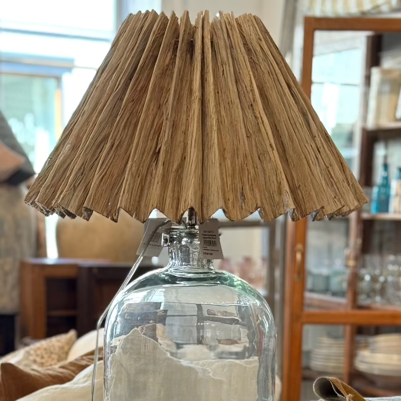 Lampeskærm - Unik - Plisseret Natur - 50 cm