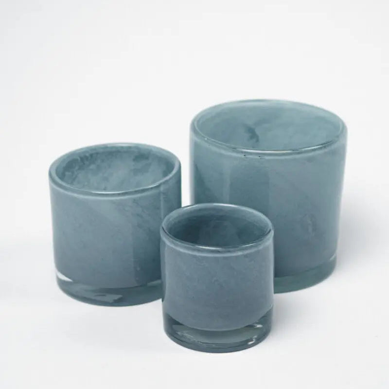 Nilla Fyrfadsstage - Lyseblå - 8 cm