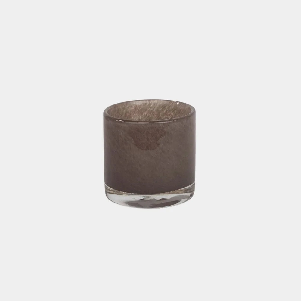 Nilla Fyrfadsstage - Brungrå - 8 cm