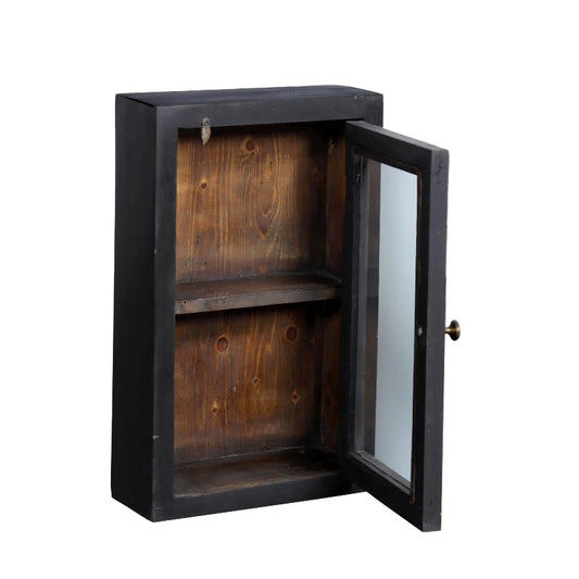 Wandschrank – Schwarz – 32 x 13 x 52 cm