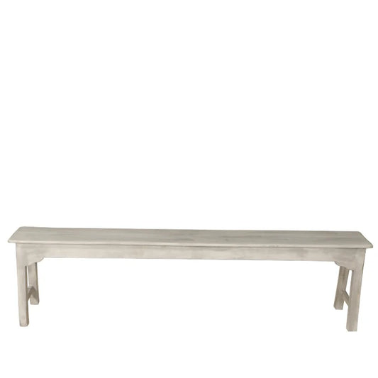 Bænk - Lys Grå - 183x30x45 cm