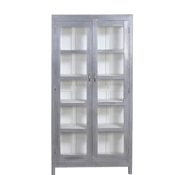 Vitrine 92x38x183 cm - Grau