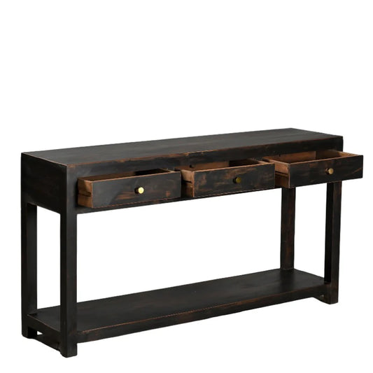 Konsolbord I Sort - 140x35x75 cm