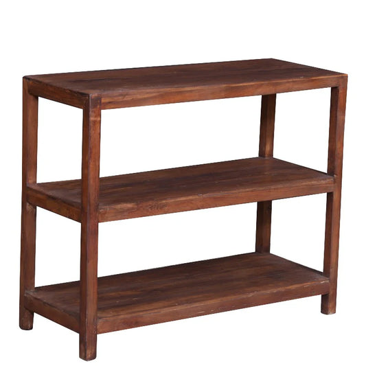 Reol I Naturlig Træ- 91x38x76 cm