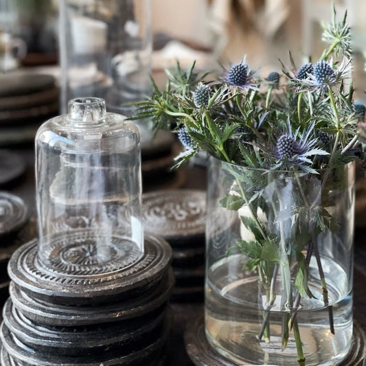 Lille Cylinder Glas Vase - Klar