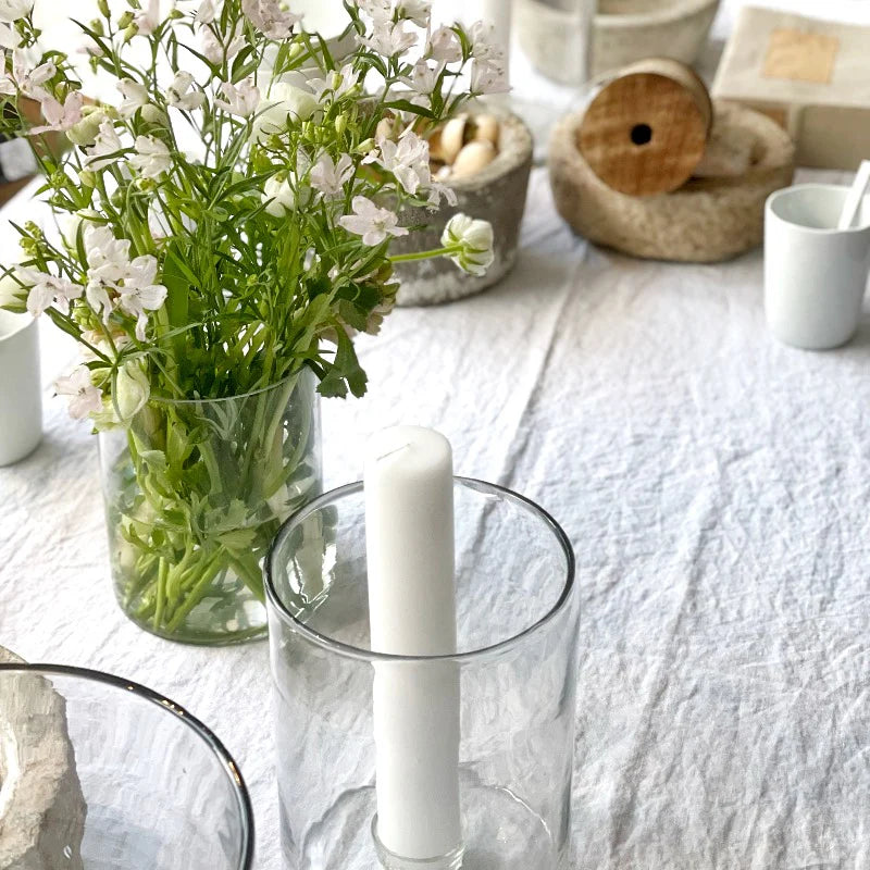 Lille Cylinder Glas Vase - Klar