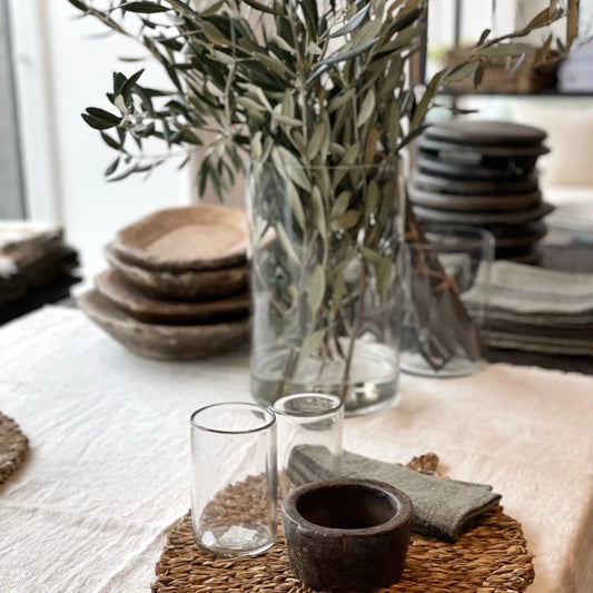 Mellem Cylinder Glas Vase - Klar