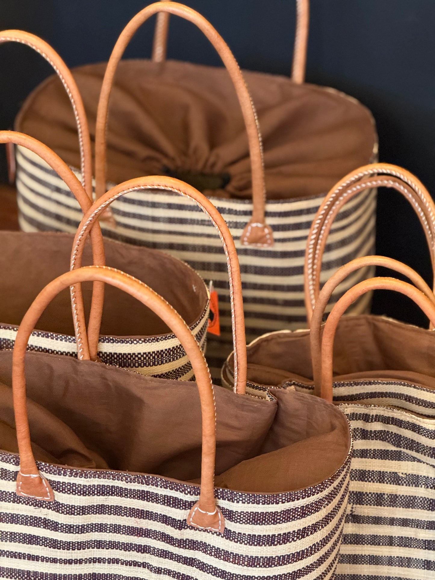 Kurvetaske - Stribet - x small
