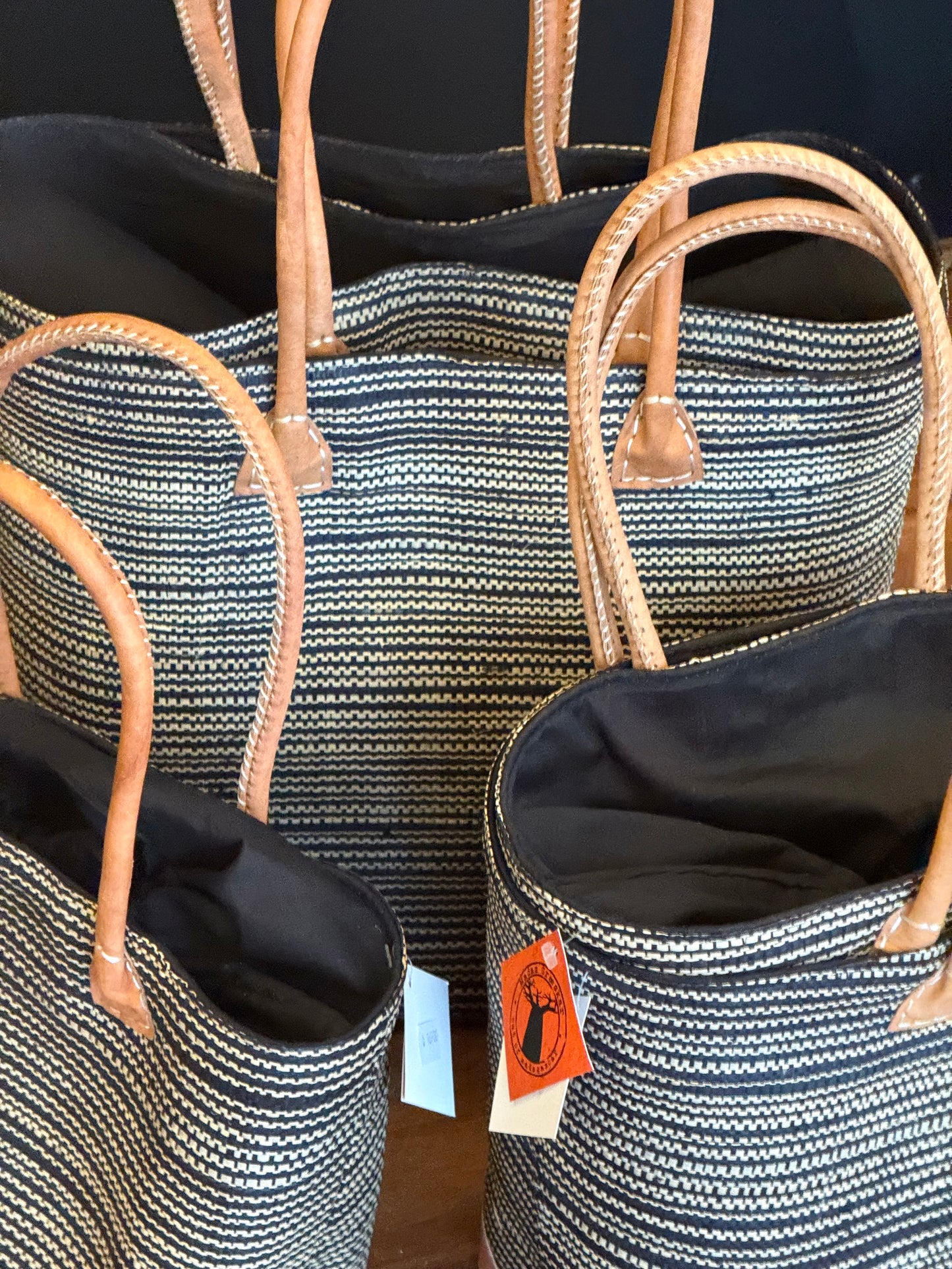 Kurvetaske - Stribet - x small