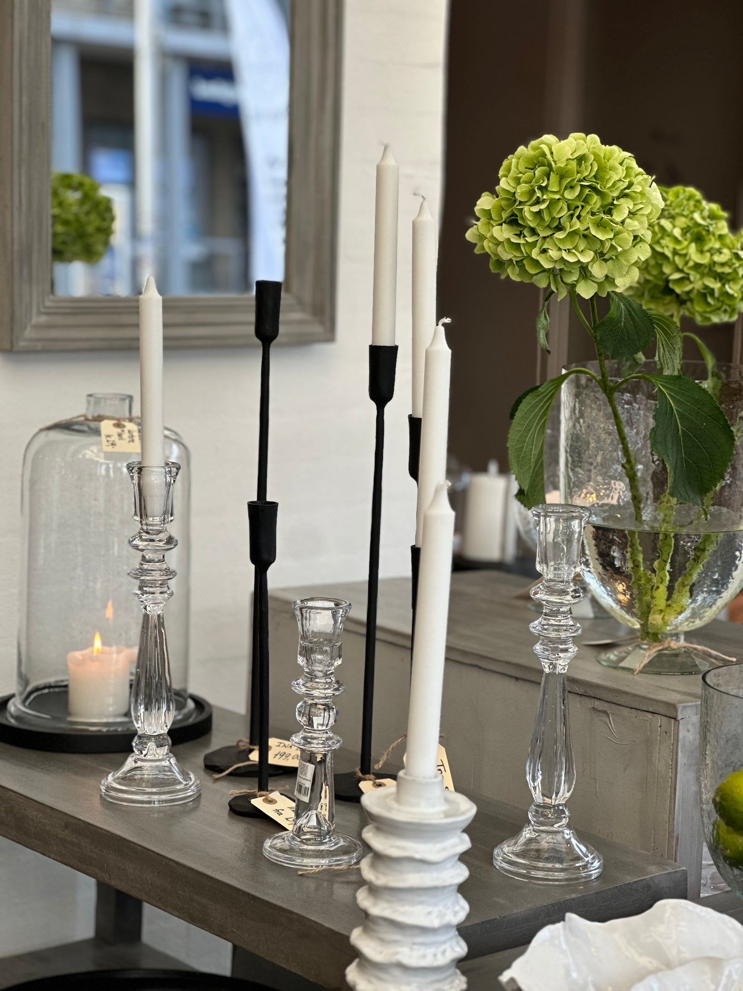 Lysestage I Glas - Yvette