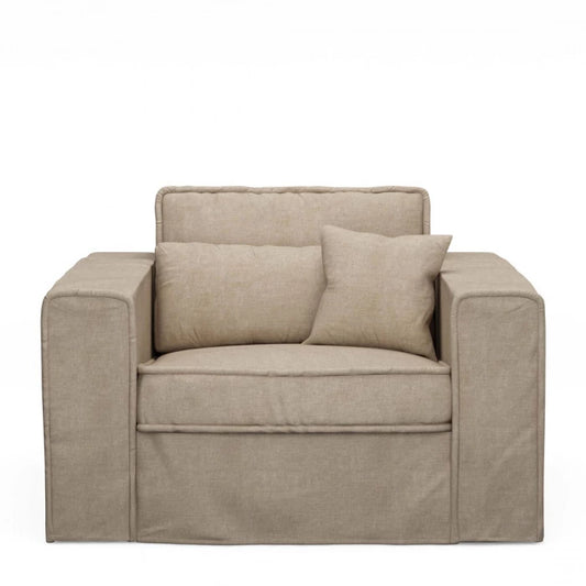 Metropolis Loveseat – Natural, Vasket Bomuld