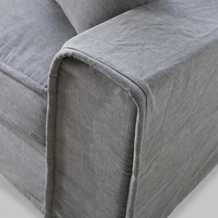 Metropolis Loveseat – Stone, Washed Cotton