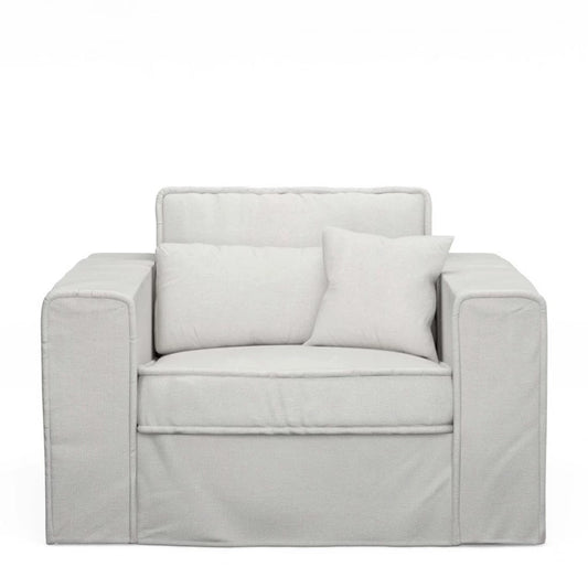 Metropolis Loveseat – Ash Grey, Vasket Bomuld
