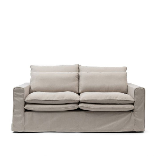 Continental  - 2,5-Personers Sofa – Blød Komfort Med Elegant Detalje - Hørf arve