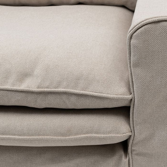 Continental  - 2,5-Personers Sofa – Blød Komfort Med Elegant Detalje - Hørf arve