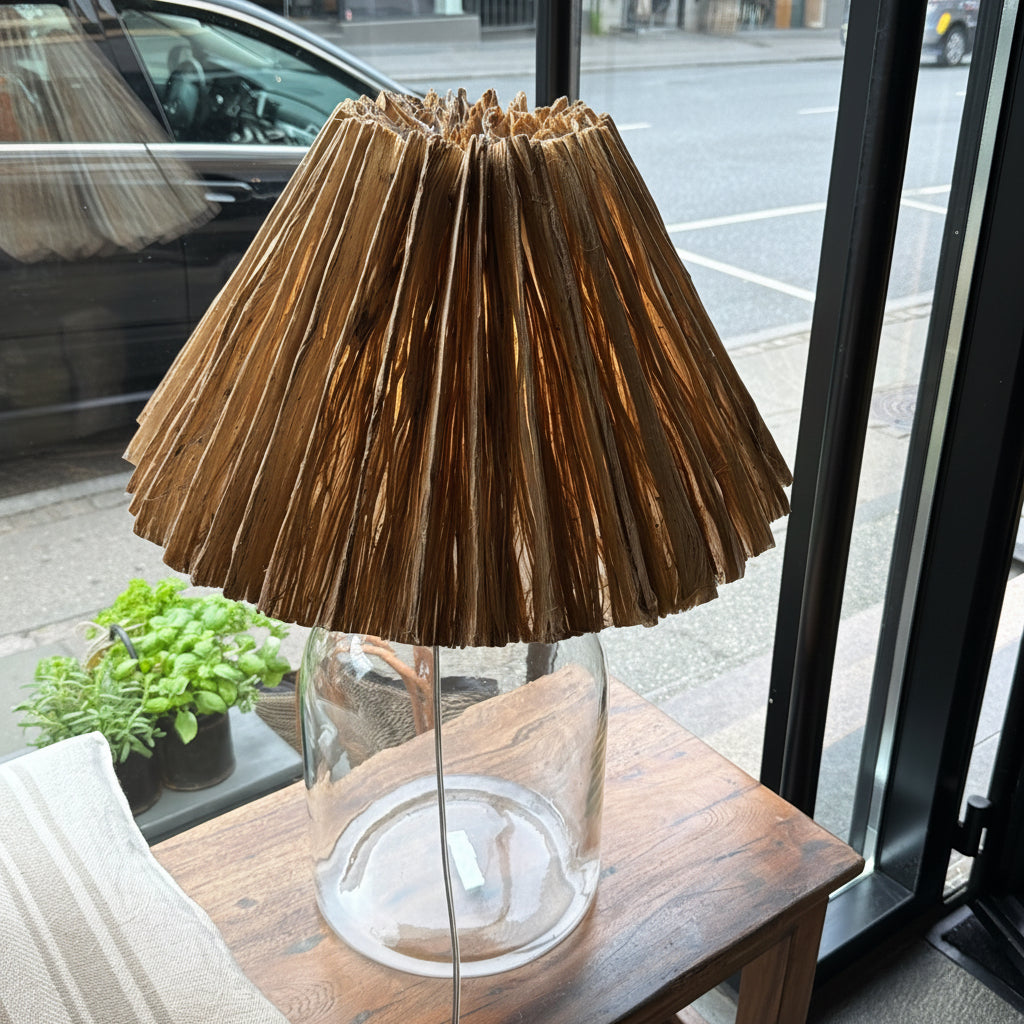 Lampeskærm - Unik - Plisseret Natur - 50 cm