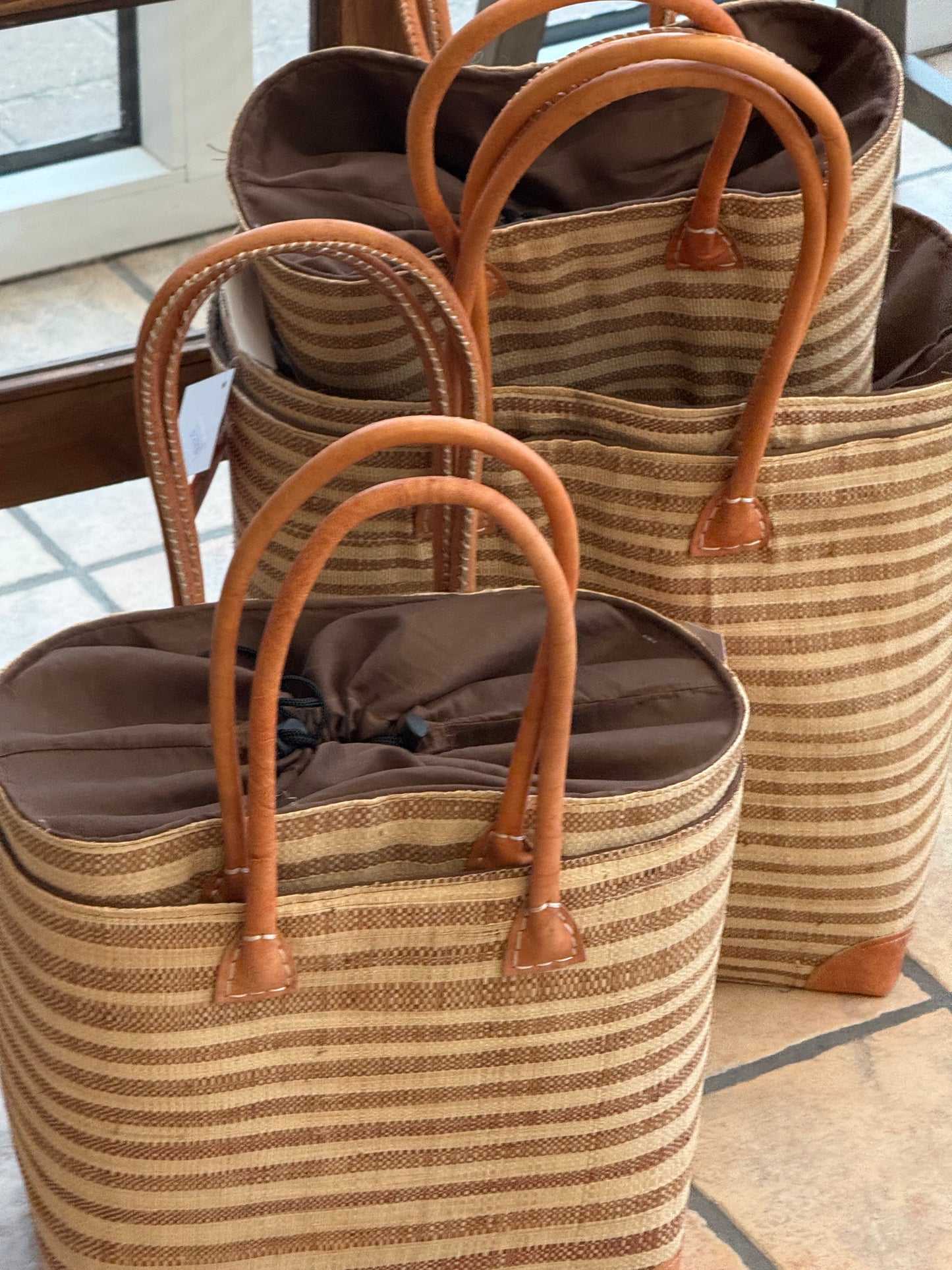 Kurvetaske - Stribet - Large