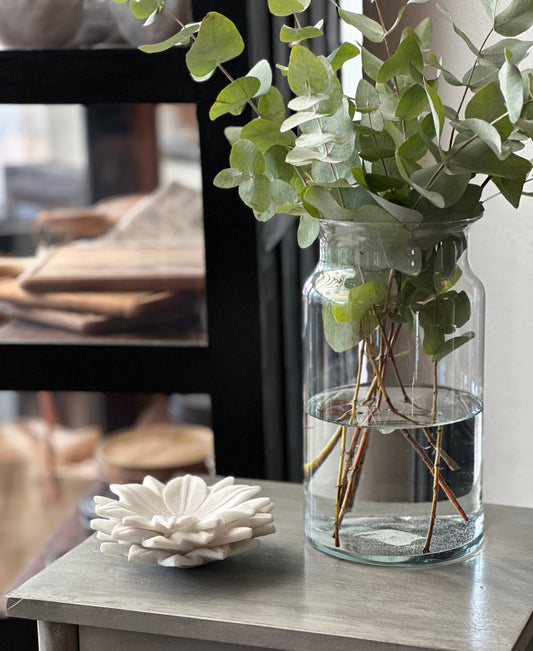 Bose Vase i klar glas, D 15,5 x H 29,5 cm