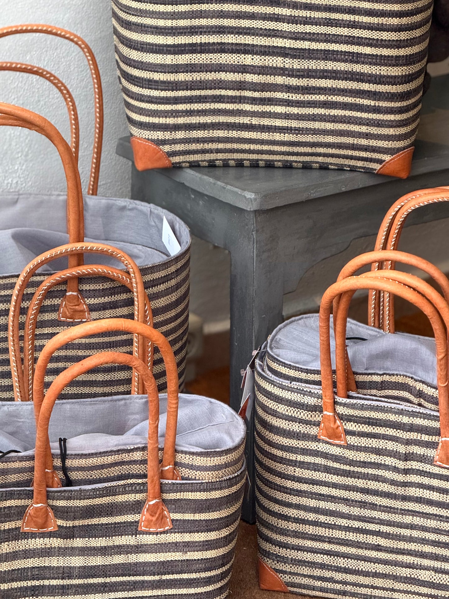 Kurvetaske - Stribet - x small