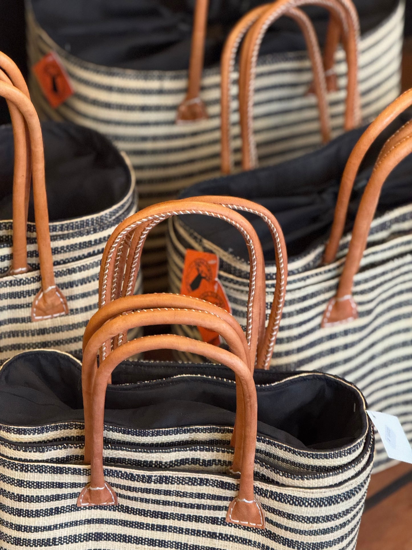 Kurvetaske - Stribet - Large