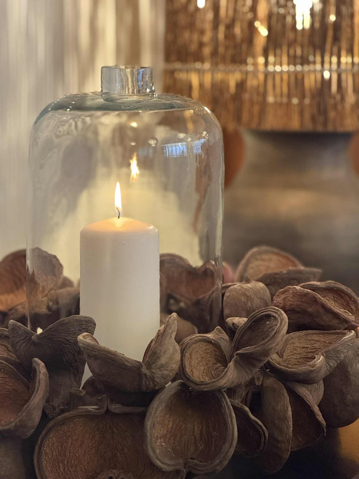 Krans i mandelnød - 50 cm