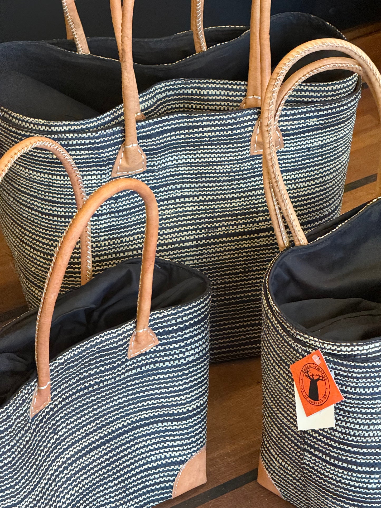 Kurvetaske - Stribet - Large