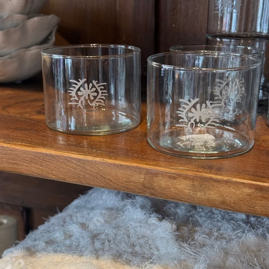 Glass With Indian Sign - Small